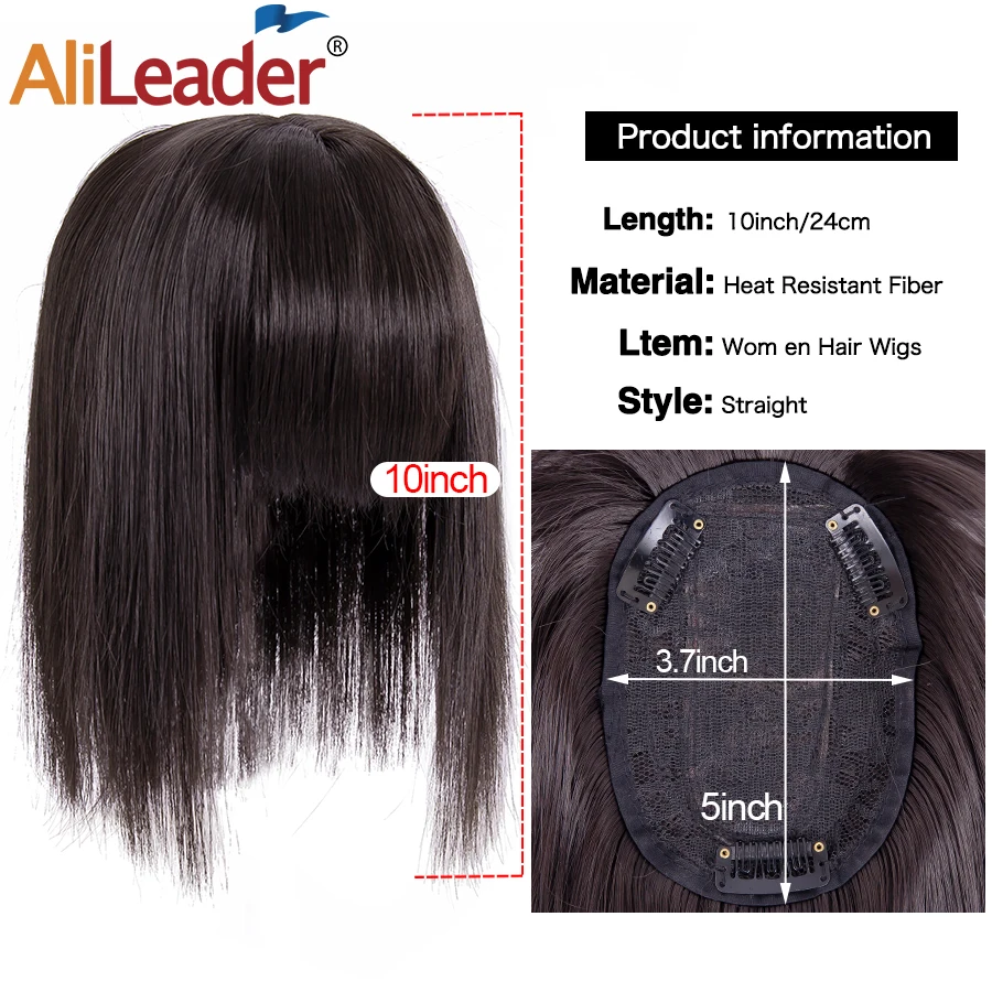 Hair Extensions Synthetic Clip In Hairpiece Fake Hairpieces 3 Clip In One Piece Hair Extension Soft Hairpieces With Bangs For Women
