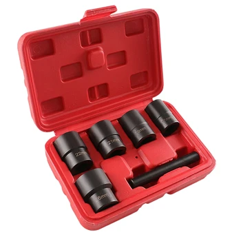

6Pcs 1/2 inch Twist Socket 5 Damaged Worn Lug Nut Lock Remover Bolt Extractor Set