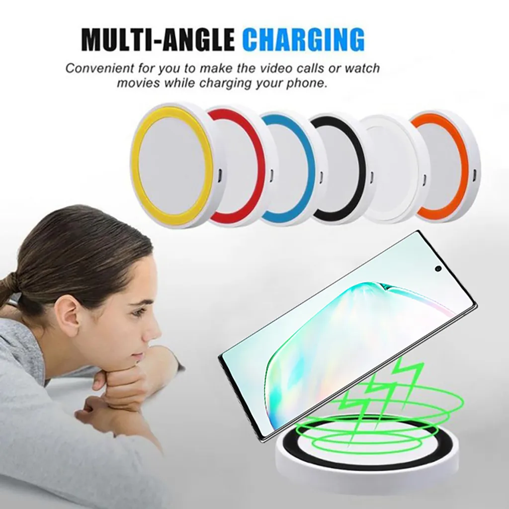 

Portable Qi Wireless Charger Power Fast Charger Charging Pad For Samsung Galaxy note 10 Phone Accessory Cargador inalambrico#P