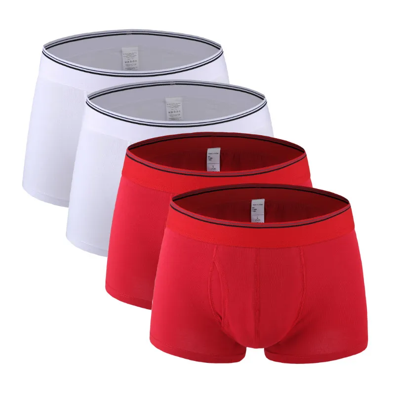 New Quality Men's Boxer Shorts Cotton Brand Fashion Sexy Man Underwear Male Underpant Large Size Fat Panties 4Pcs/Lot L-6XL - Цвет: T16