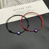 2 pièces réglable chanceux noir rouge chaîne Bracelets plat bleu mauvais œil tissé hommes chanceux Bracelet femmes Femme nouveaux bijoux de mode