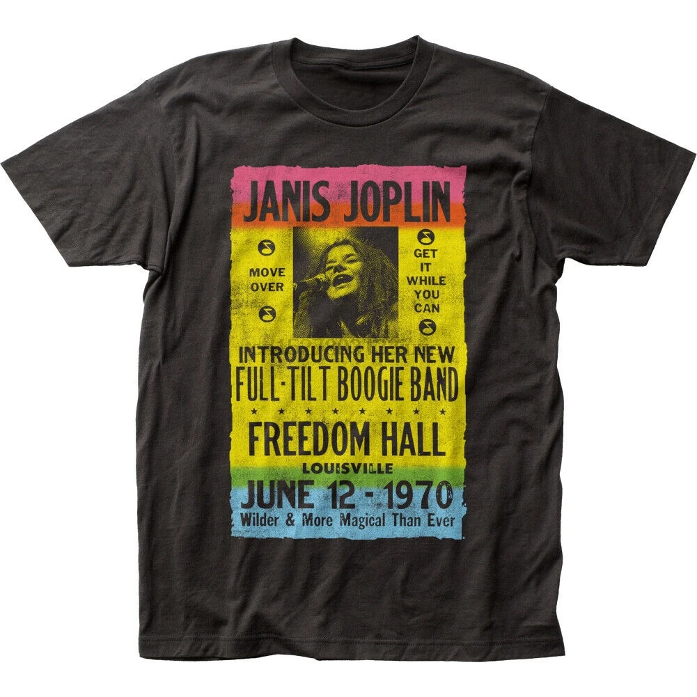 Janis Joplin Freedom Hall Poster Встроенная Футболка Джерси унисекс новая модная футболка для
