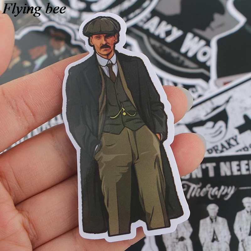 20 компл./лот(18 шт./компл.) Flyingbee Чехлы для телефона с принтами "острые козырьки: Томми Шелби" Прохладный Стикеры мужские Стикеры s Набор «сделай сам» для Чемодан ноутбук скейтборд Стикеры s X0729