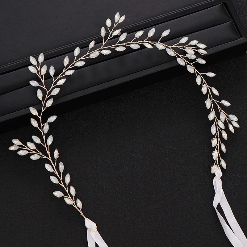 

Trendy Wedding Hair Accessories Rhinestone Crystal Headband Bridal Tiara Gold Headband Handmade Bridal Hair Accessories Jewelry