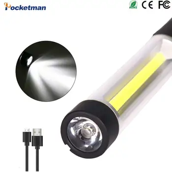 

1w LED+COB Mini Portable Working Inspection Front Torches COB LED Multifunction Maintenance Flashlight Magnetic Base