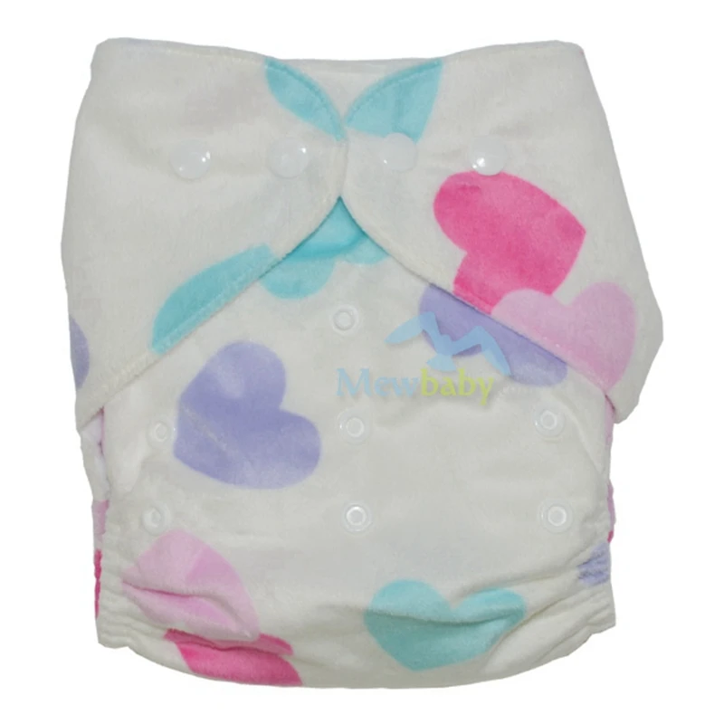 

One Size Fits All Waterproof Minky Cloth Diaper PUL Baby Pocket Diaper Cover with 1pc 3-layer Microfiber Insert ER28