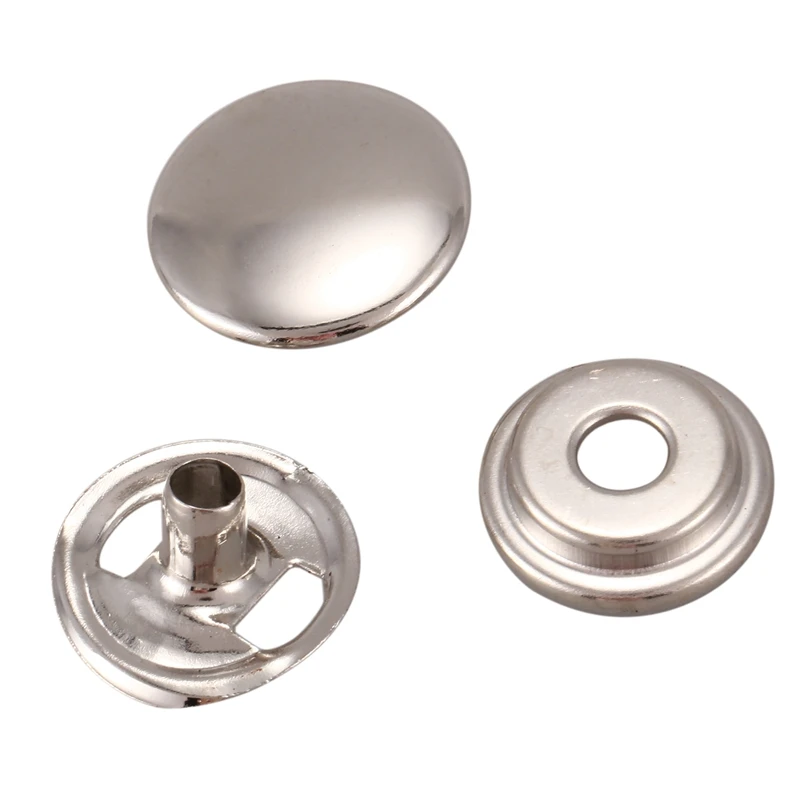 Snap Fastener Kit with 6 Complete Set 5//8 Stainless Steel Snaps Fastener