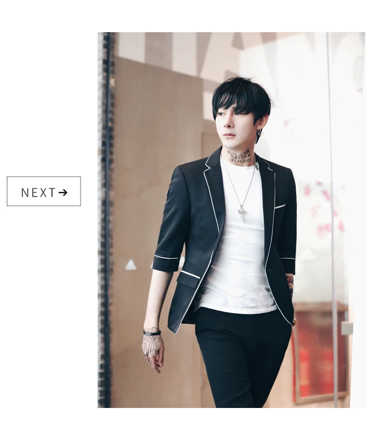 Мужские костюмы Slim Fit, комплект из 2 предметов, костюм Homme, белый, черный, свадебные смокинги для жениха, мужской деловой костюм с коротким рукавом, Terno