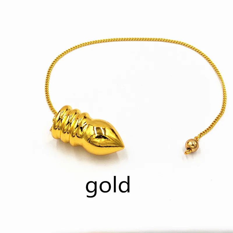 gold Маятниковый шпагат с духом, FM гадания, гипноз, металл, латунь, не кристалл, металл, медь, твердый стандарт, маятник, энергетическая терапия - Окраска металла: gold