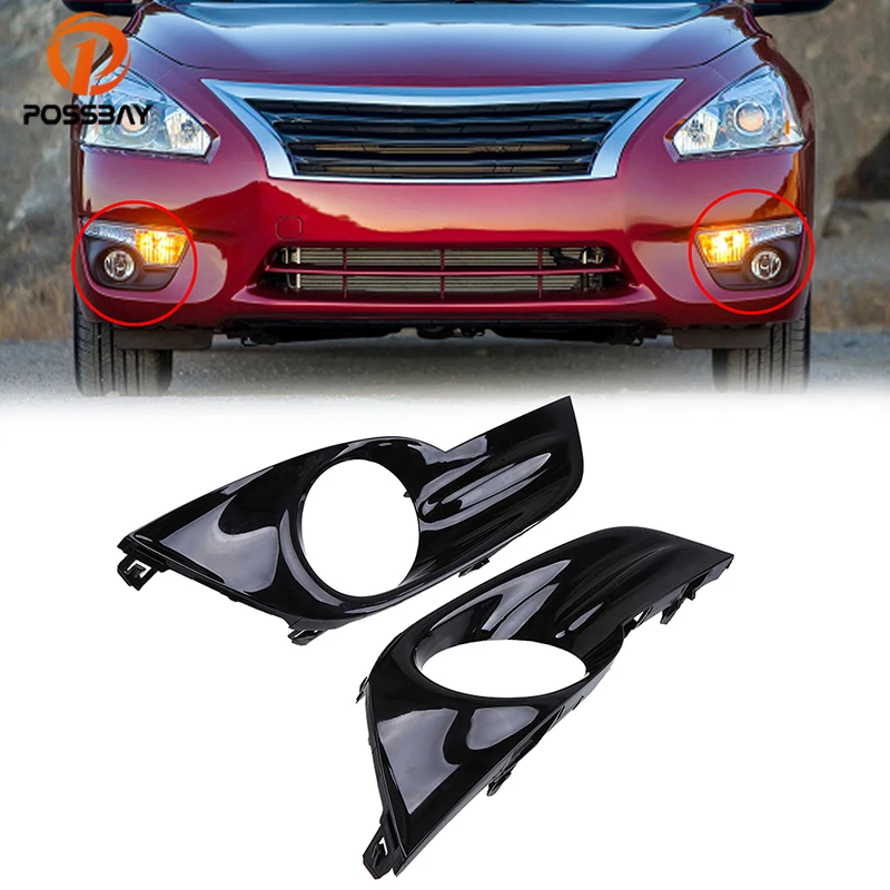 Черная решетка дырового отверстия POSSBAY противотуманная крышка для Nissan Altima/Teana L33