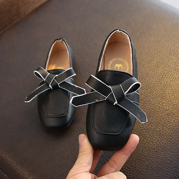 

2020 Fashion Kids Leather Shoes Girls Shoes Spring Summer Princess Bow-knot Sandals Wedding Party Shoes Soft Bottom Dropshipping