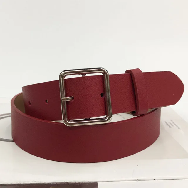 E Wine red Лучший YBT женский ремень с пряжкой из искусственной кожи высокого качества, Простой повседневный спортивный ремень для деловых людей - Цвет: E Wine red