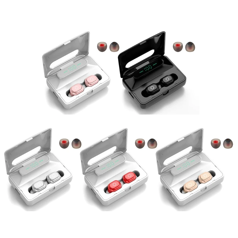 H60 Wireless Bluetooth 5 0 Mini Earbuds LED Digital Display Handsfree Headset with Charging Case Driving Stereo Earphone