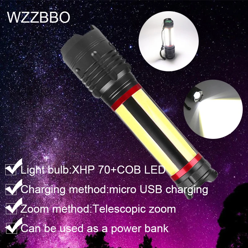 

XHP70 led flashlight flash light rechargeable lantern olight self defense torch lighter tactical flashlight camping portable