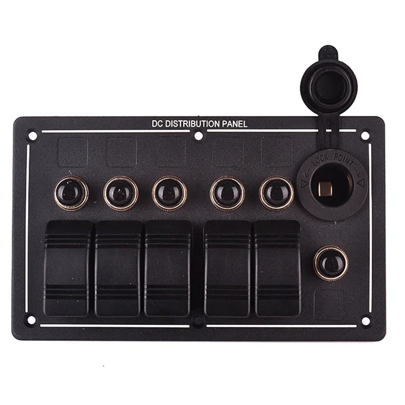 

Yacht Driving Cab Control Panel/Yacht Refit Accessories/Waterproof/5 Group Switch Panel/DC + Overload