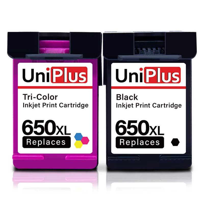 UniPlus 650XL Refill Ink Cartridge Replace for HP 650 hp650 Deskjet 2545 2546 2548 2645 2646 2648 3510 3515 3545 3546 Printer - Цвет: 650XL BK Tri-Color