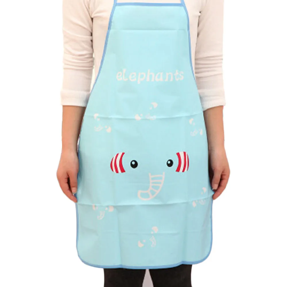 Animal Women Waterproof Apron Cute Cartoon Kitchen Restaurant Cooking Aprons Anti-oil Bib cocina BBQ Baking fartuch kuchenny