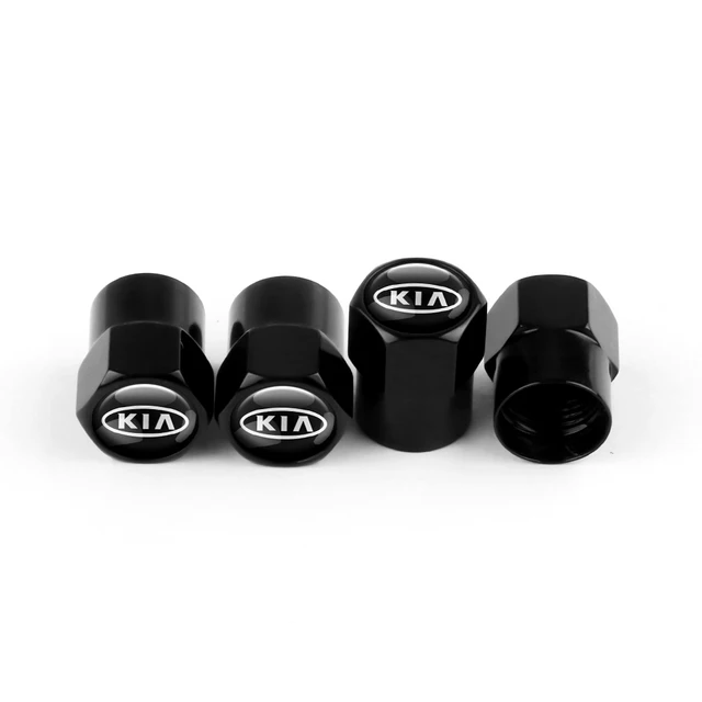 For Kia Sportage Ceed Rio Picanto Sorento Rio 3 Rio 4 K1 K2 K3 K4 4Pcs Car Tire Wheel Valve Cap Air Cover Badge Car Styling Black