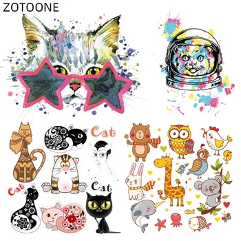 

ZOTOONE Iron on Patches Cartoon Cat Stickers for Kids Transfers for Clothing Diy Cute Patch Heat Transfer Clothes Appliques E