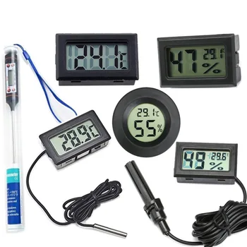 

Convenient Mini Digital LCD Thermometer Hygrometer Gauge Refrigerator Aquarium Monitoring Display Humidity Detector Sensor
