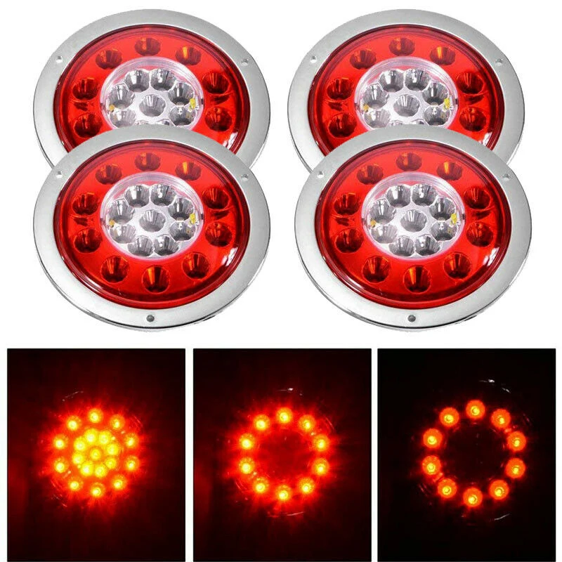 4 Упак. Круглый 19 Led задний стоп светильник тормоз Поворотная сигнальная лампа