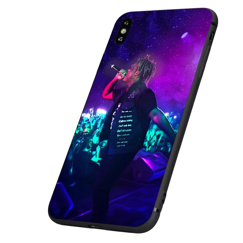Черный чехол ТПУ для iphone 5 5s se 6 6s 7 8 plus x 10 чехол силиконовый чехол для iphone XR XS 11 pro MAX чехол Juice WRLD