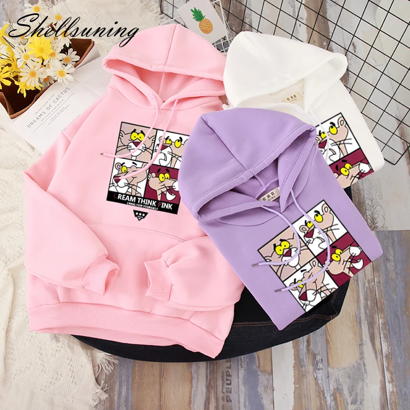 Shellsuning/флисовые толстовки для женщин Сезон осень зима Корейский стиль BF Harajuku
