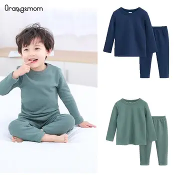 

Orangemom Official Store 2019 Baby Long-sleeve Cotton Jumpsuit Baby Boys And Baby Girls Set Keep The Baby Warm 2pcs Pyjamas