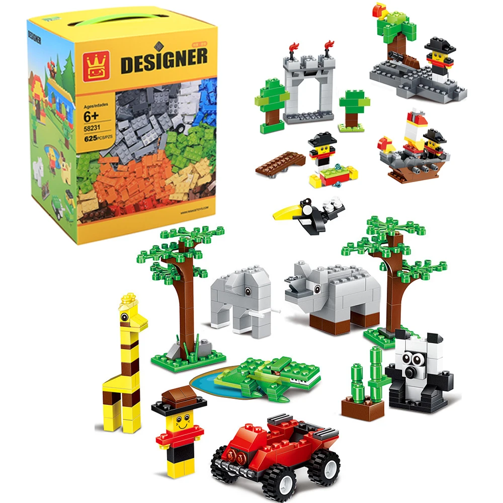 

DIY 625pcs building block Educational toys Small block Funny hot selling bricks wange intelligence block