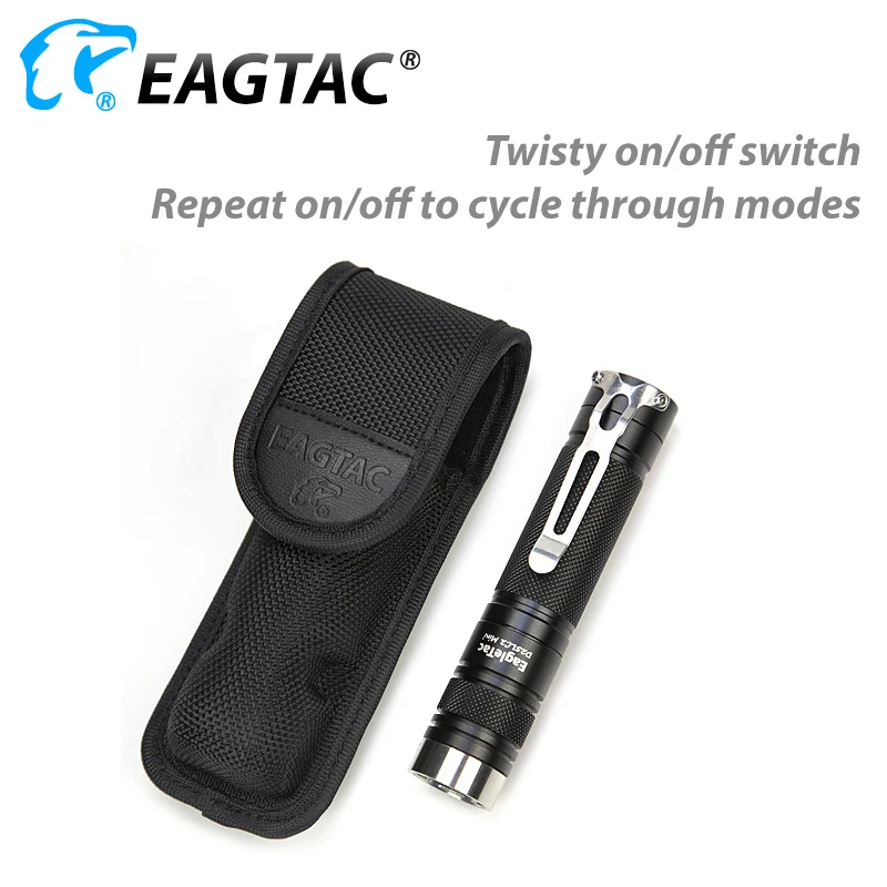 

EAGTAC D25LC2 Mini EDC LED Flashlight XPG2 Long Distance 18650 Battery CR123A Tail Stand Ultra Light Compact Pocket Light