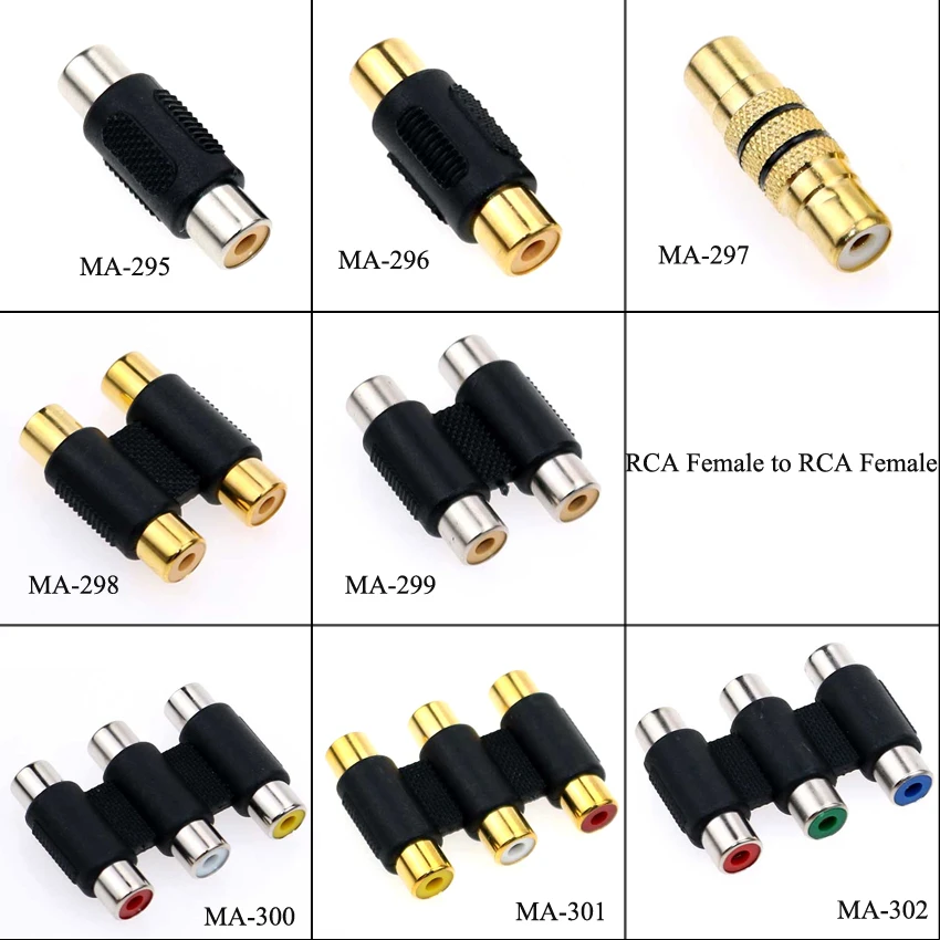 Adattatori RCA Femmina-femmina Placcati In Oro - Set Da 6 Pezzi - Per Collegamenti Audio E Video Di Qualità - Foto 4