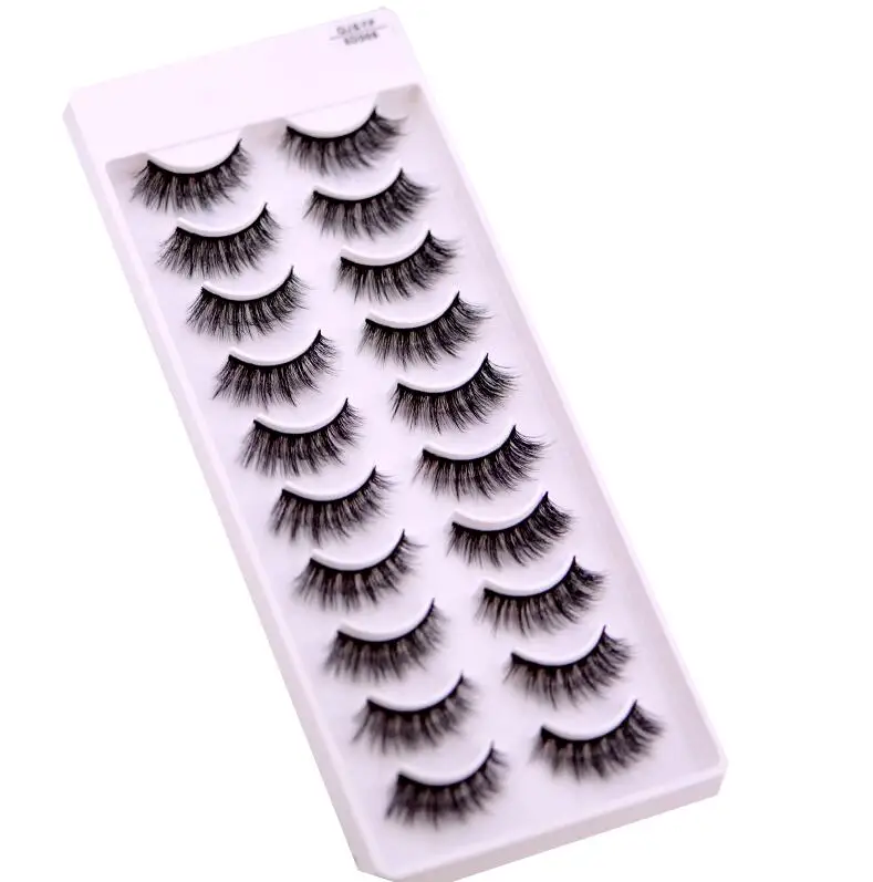 10 pairs 8D008 HBZGTLAD 5/8/20 пар натуральные накладные Искусственные ресницы длинные Макияж 3d ресницы серо-коричневого цвета наращением норковые ресницы для красоты - Цвет: 10 pairs 8D008
