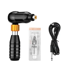 

Adjustable Silent L-shaped Tattoo Gun Rotary Motor Hybrid Tattoo Machine Professional L-shaped Tattoo Gun with Cord Black