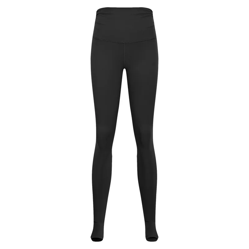 Скрытые с карманами и высокой посадкой облегающие штаны для йоги женские стильные Ruched офисные путешествия коммутируют полной длины Леггинсы для бега фитнеса - Цвет: Черный