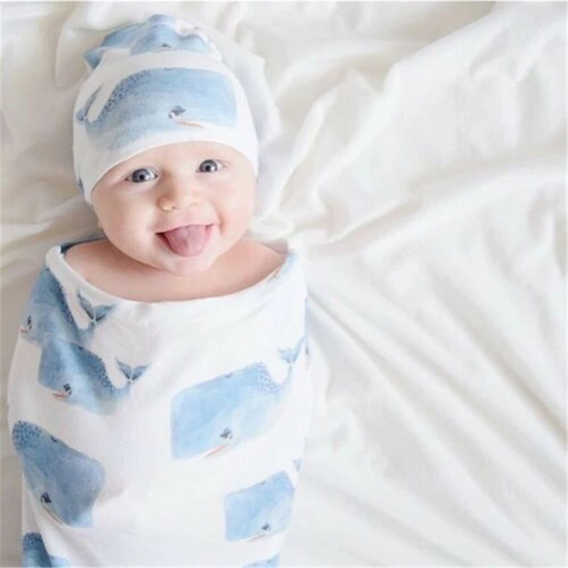 2 шт. пеленка для младенцев из муслина для новорожденных, для завёртывания для пеленания, одеяло, спальный мешок, шапка, зимнее теплое хлопчатобумажное одеяльце