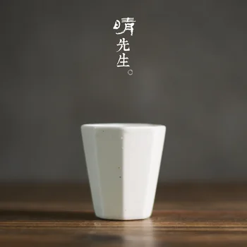 

Clear Sir Eight Edge Manual Shino's Cup Trumpet White Porcelain Cup Ceramics Cup Teacup Sip Tea Cup Simple But Elegant Zentao