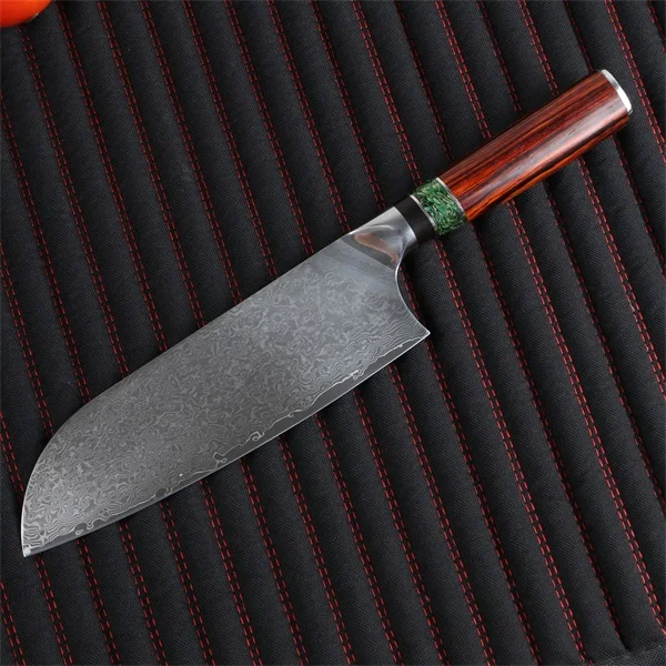 01 Green Thorn Дамаск поварской нож японский кухонный нож из дамасской стали vg10 67 набор ножей из нержавеющей стали, супер Острый кухонный нож - Цвет: 01