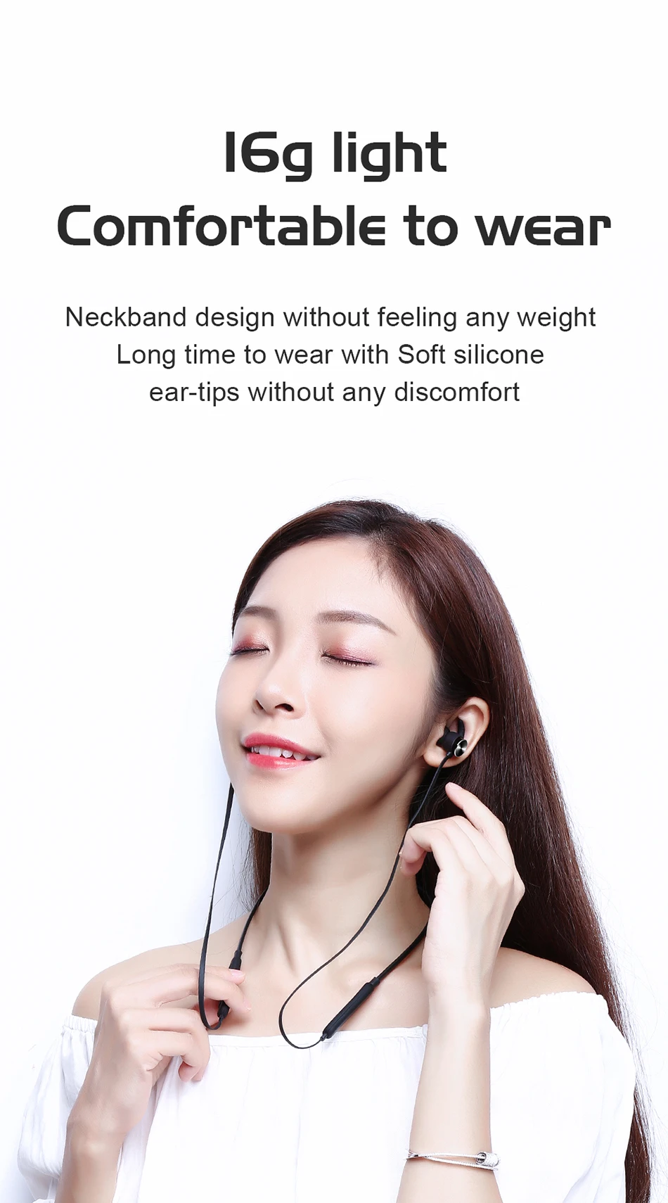 Joyroom беспроводные Bluetooth наушники с шейным ремешком, музыкальные магнитные металлические наушники с микрофоном, уличные спортивные наушники, наушники для Xiaomi