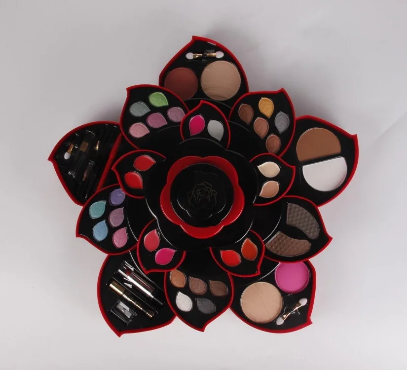 

Creative Gift Rotating Large Plum Blossom Coin Eyeshadow Compact Lipstick Powder Makeup Plate Set Makeup Palette