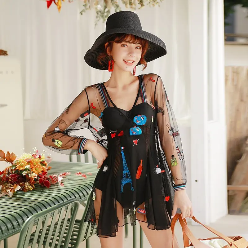 

2019 New Style Bathing Suit Women's Split Type Triangular Small Bust Gathering Underwire Two-Piece Set Belly Covering Explicit T
