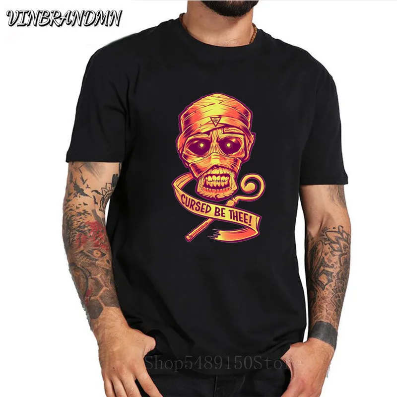 Футболка мужская в стиле хип-хоп Классическая футболка с изображением черепа