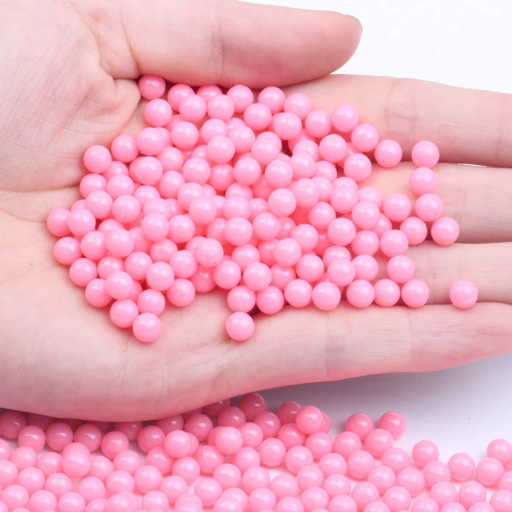 

New Acrylic No Hole Round Pearls 5mm 640/6500PCS Many Colors Choose Craft Art Beads DIY Jewelry Accessories