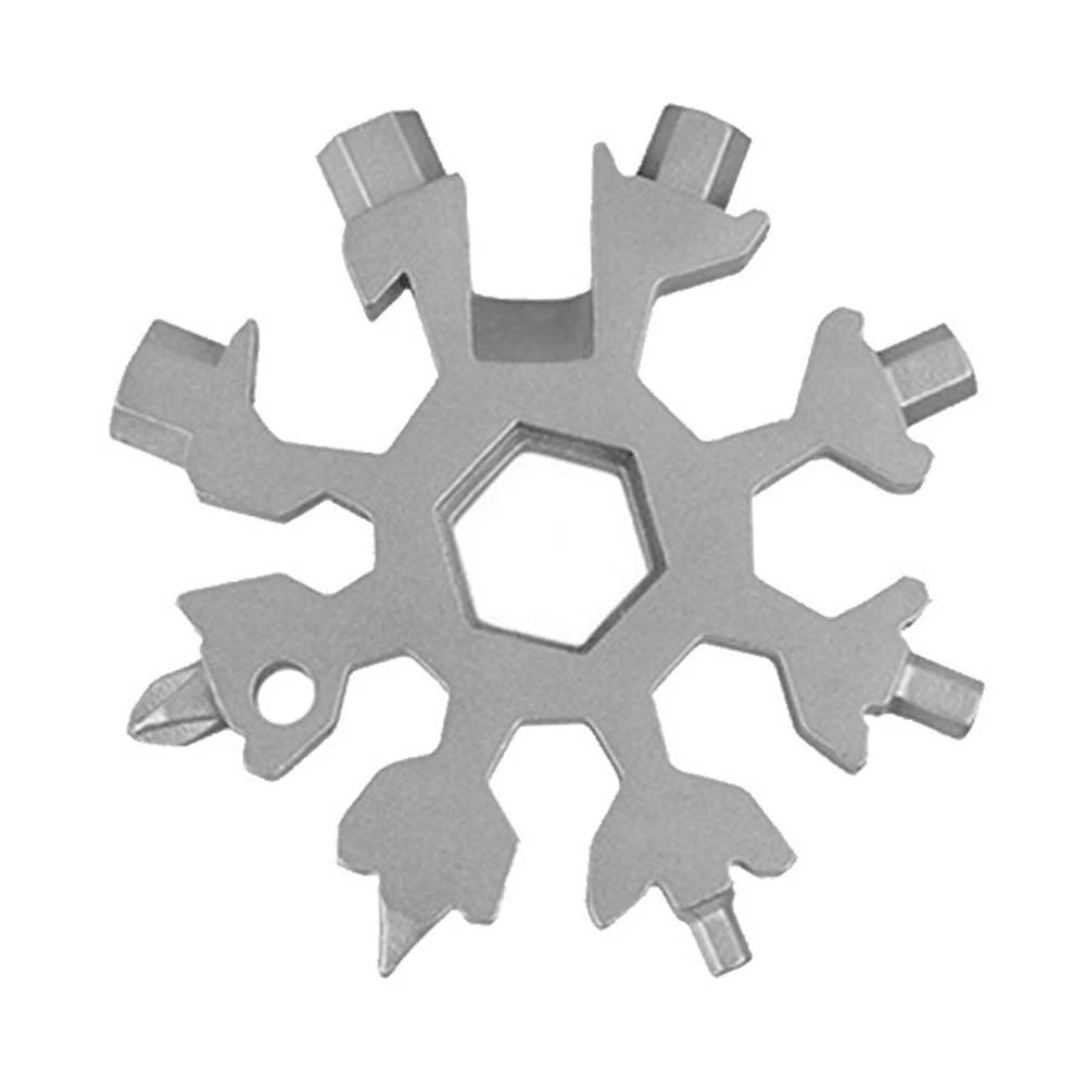 20 in1 Multi-Tool Snowflake EDC Schlüsselbund Schraubendreher Flaschenöffner 