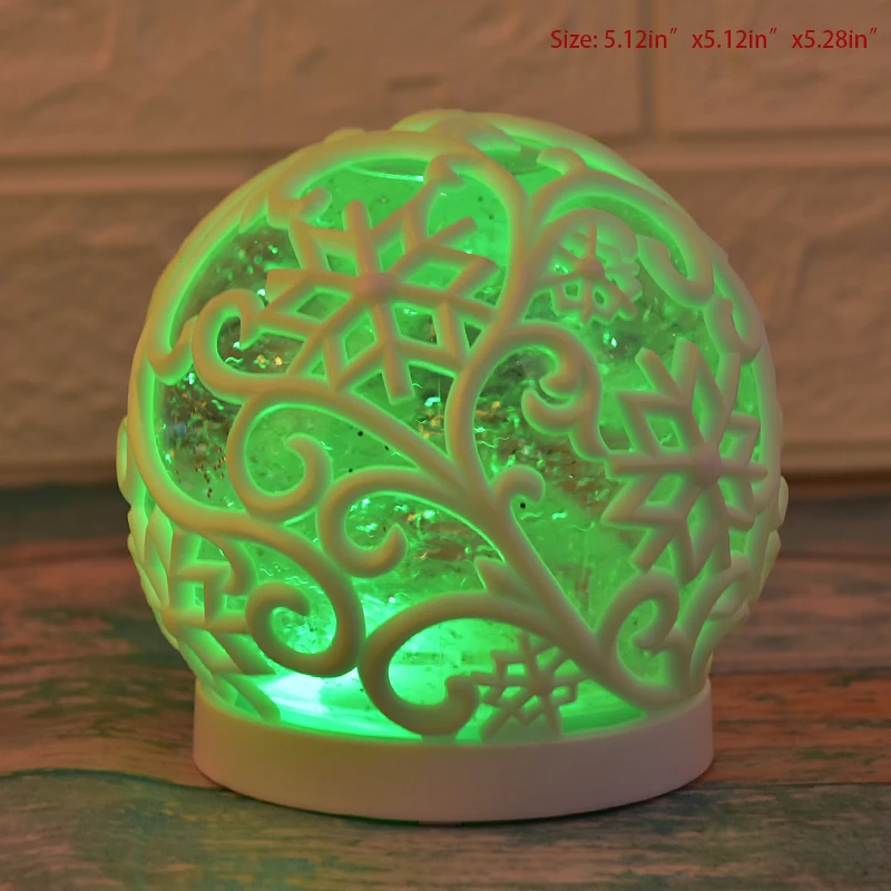 3D Хрустальный шар, светодиодный светильник, креативный Снежный шар, светильник, несколько цветов на выбор, для украшения спальни, подарок на день рождения