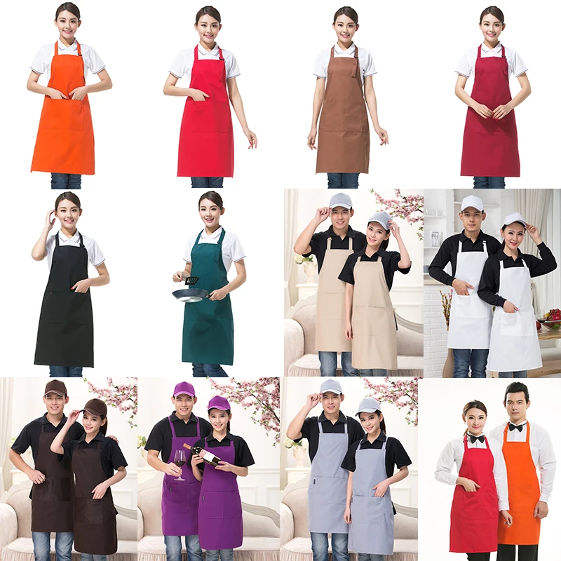 Apron printed LOGO white apron supermarket hot pot shop fruit shop tea shop catering hotel work apron
