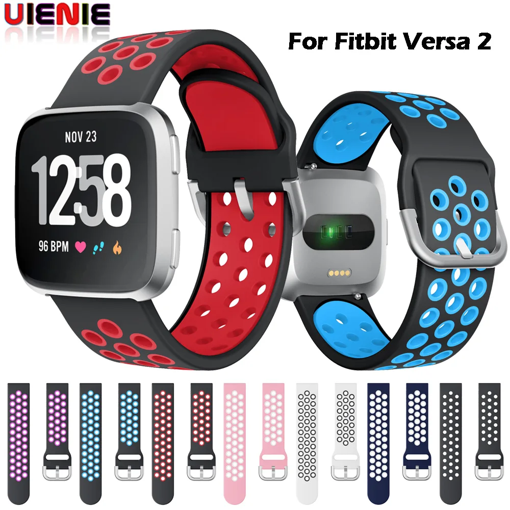 Высококачественный однотонный Браслет для Fitbit Versa 2/Versa Lite водонепроницаемый сменный мягкий силиконовый ремешок для часов Correa