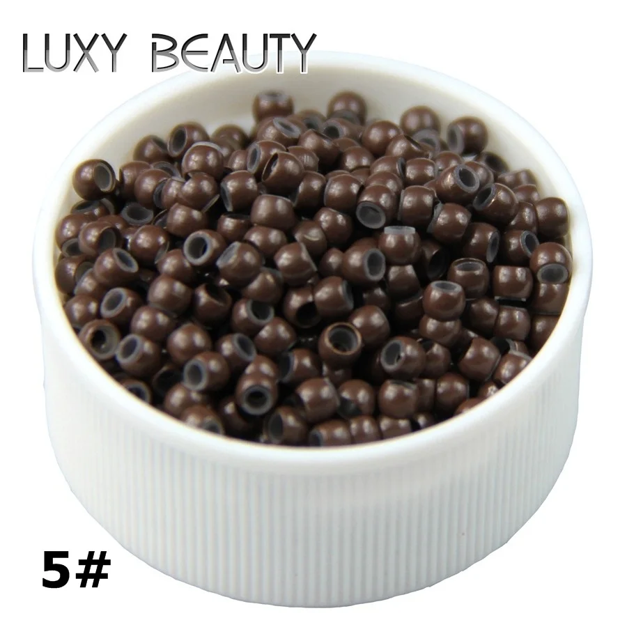 500pcs Silicone Hair Beads Nano Ring Micro Beads Fashion Salon Hairstylist Dreadlock Hair Extension Tools 8 Colors - Цвет: 5