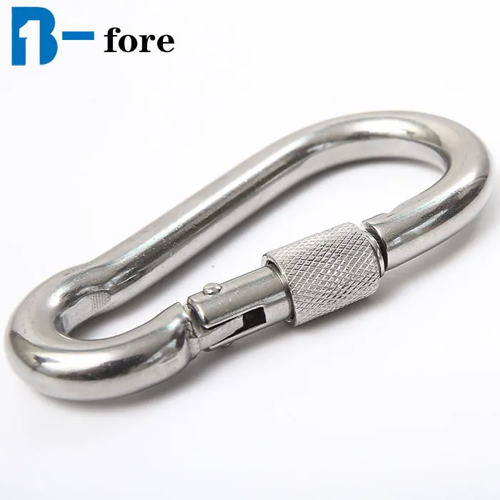 m4 m5 m6 Stainless Steel 304 Carabiner Carbine Snap Hook with nut-lock