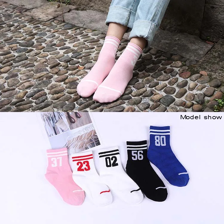 Новые женские мультипликационные буквенно-цифровые носки с низким голенищем забавные носки женские мужские нейтральные