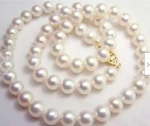 

GENUINE 24" AAA 9-10 MM SOUTH SEA NATURAL White PEARL NECKLACE 14K CLASP